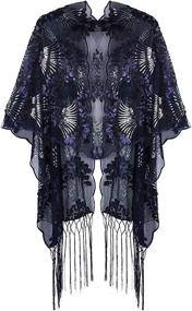 img 1 attached to 👗 VIJIV Women's Vintage 1920s Shawl Wrap with Sequin Fringe Bolero - Ideal for Gatsby Proms, Formal Events