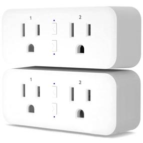 img 4 attached to 💡 KMC 2 Outlet Voice-Controlled Power Strip with Individual Controls