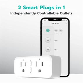 img 3 attached to 💡 KMC 2 Outlet Voice-Controlled Power Strip with Individual Controls