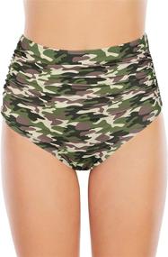 img 3 attached to Women's Clothing: Control Bathing Swimsuits with Waisted Bottoms