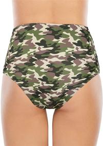 img 2 attached to Women's Clothing: Control Bathing Swimsuits with Waisted Bottoms