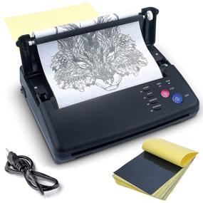 img 4 attached to 🖨️ Sacnahe Thermal Tattoo Transfer Stencil Machine Copier Printer Kit with Free 20pcs Tattoo Stencil Transfer Paper Black - 2021 Updated Version