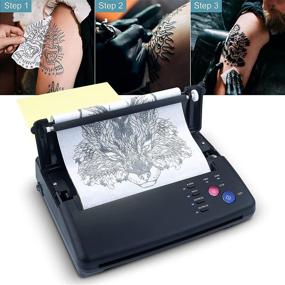 img 2 attached to 🖨️ Sacnahe Thermal Tattoo Transfer Stencil Machine Copier Printer Kit with Free 20pcs Tattoo Stencil Transfer Paper Black - 2021 Updated Version