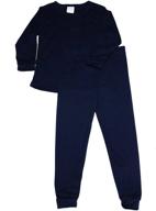 🔵 navy boys' thermal long underwear: perfect for boys' clothing & underwear logo