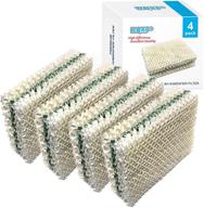 🔘 premium hqrp wick filter compatible with essick air aircare hdc12/hdc-12: essential replacement for ea1407/hd1409 evaporative humidifier, bestair es12, 4-pack логотип