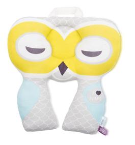 img 4 attached to 🦉 Rhoost Toddler Travel Buddy Neck Rest: Head Support for Kids on Car & Airplane Journeys, featuring Fun Koala or Owl Design, Pockets, and Name Badge