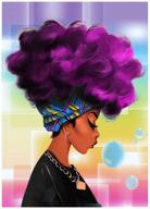 🎨 full drill diamond painting kit, diy rhinestone painting kit for adults and children, embroidery arts craft home decor 12 x 16 inch - african american woman with purple hair logo