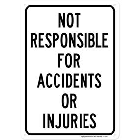 img 4 attached to 🛑 Accident Injury Liability Disclaimer Sign