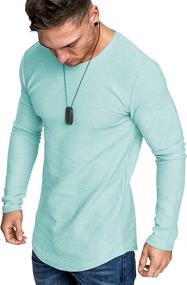 img 2 attached to COOFANDY Men's 2 Pack Muscle Fitted T-Shirt: Gym Workout Athletic Long Sleeves Tee - Performance and Style Combined