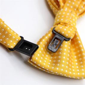 img 1 attached to Mumusung Polka Solid Bowtie Yellow