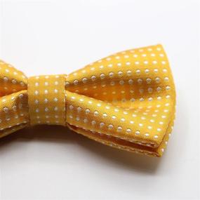 img 2 attached to Mumusung Polka Solid Bowtie Yellow