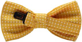 img 3 attached to Mumusung Polka Solid Bowtie Yellow