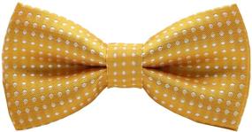 img 4 attached to Mumusung Polka Solid Bowtie Yellow
