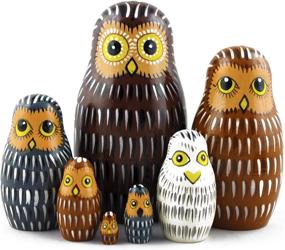 img 4 attached to 🦉 Matryoshka Owl Nesting Dolls Decor