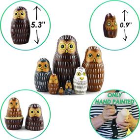 img 2 attached to 🦉 Matryoshka Owl Nesting Dolls Decor