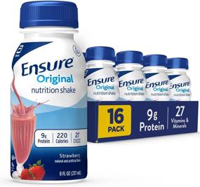 img 4 attached to 🍓 Ensure Original Nutrition Shake, Small Meal Replacement Shake, Supports Immune System Health, Strawberry, 8 fl oz, 16 Count