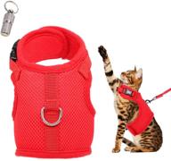 🐾 wonderpup adjustable cat harness and leash set - escape proof soft air mesh for walking, suitable for kittens, puppies, rabbits, small dogs, and other small animals логотип