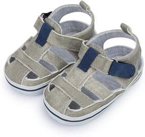 img 1 attached to 💙 Comfortable and Stylish Sabe Sandals for Boys: Anti-Slip Pre-Walker Shoes (12-18 Months)