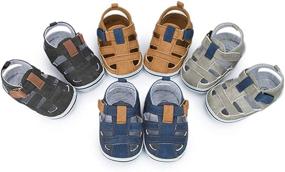 img 3 attached to 💙 Comfortable and Stylish Sabe Sandals for Boys: Anti-Slip Pre-Walker Shoes (12-18 Months)