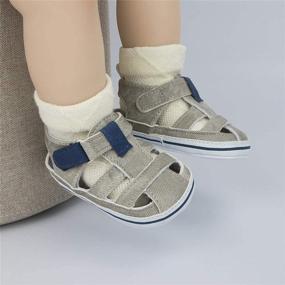 img 2 attached to 💙 Comfortable and Stylish Sabe Sandals for Boys: Anti-Slip Pre-Walker Shoes (12-18 Months)