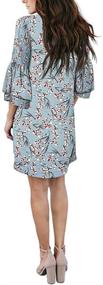 img 3 attached to 👗 BELONGSCI Women's V-Neck Sleeve Dress: Stylish and Comfortable Women's Clothing