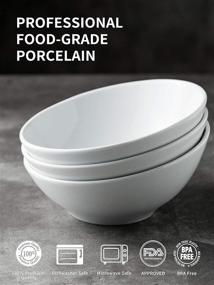 img 2 attached to 🍽️ Elegant Porcelain Salad Serving Bowls with Angled Design – Perfect for Presenting your Favorite Dishes