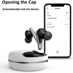 img 1 attached to 🎧 QEBIDUM TWS True Wireless Earbuds: Touch Control, IPx5 Waterproof, Mic & Charging Case, Deep Bass Noise Cancelling Headphones, Sport Mini Headset - Black