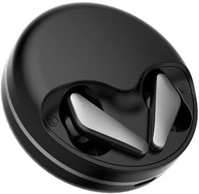 img 4 attached to 🎧 QEBIDUM TWS True Wireless Earbuds: Touch Control, IPx5 Waterproof, Mic & Charging Case, Deep Bass Noise Cancelling Headphones, Sport Mini Headset - Black