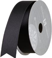 🎀 jillson roberts 1-inch double faced satin ribbon - 21 color options, black, pack of 6 spools (fr1021) - enhance your seo logo