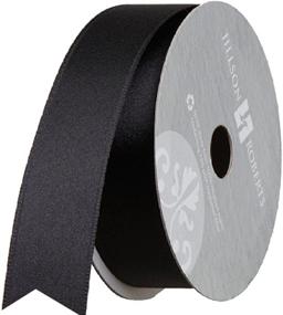 img 1 attached to 🎀 Jillson Roberts 1-Inch Double Faced Satin Ribbon - 21 Color Options, Black, Pack of 6 Spools (FR1021) - Enhance your SEO