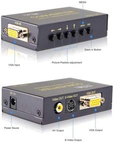 img 1 attached to 🔌 eKL VGA в AV конвертер Box - VGA вход композитный разъем RCA S-Video выход коннектор для компьютера ПК ноутбука на ТВ дисплей проектор