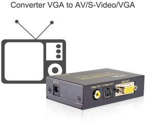 img 3 attached to 🔌 eKL VGA в AV конвертер Box - VGA вход композитный разъем RCA S-Video выход коннектор для компьютера ПК ноутбука на ТВ дисплей проектор