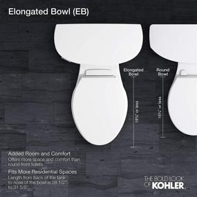 img 1 attached to Kohler K 3998 0 Wellworth Elongated Toilet: Исключительное качество и комфорт