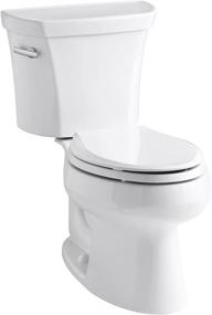 img 2 attached to Kohler K 3998 0 Wellworth Elongated Toilet: Exceptional Quality and Comfort