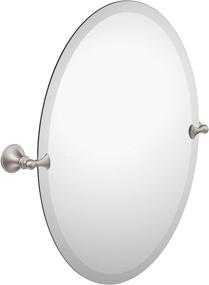 img 2 attached to 🪞 Moen DN2692BN Glenshire Tilting Mirror - Top-Quality Frameless Design in Brushed Nickel Finish