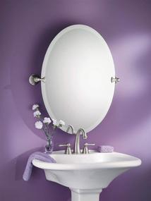 img 1 attached to 🪞 Moen DN2692BN Glenshire Tilting Mirror - Top-Quality Frameless Design in Brushed Nickel Finish