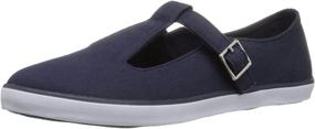 img 4 attached to Girls' Navy Flat Sneakers - Children's Place Girls' Shoes for Flats