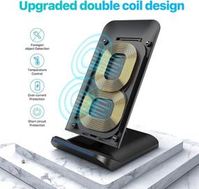 img 3 attached to High-Speed Wireless Charger Stand for iPhone 13/12/SE 2020/11 Pro/XS/XR/X/8 Plus & Samsung Galaxy S21 S20 S10 S9 S8 Edge Note 20Ultra/10/9/8 - Qi Phone Charger