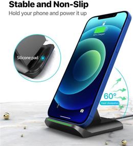 img 1 attached to High-Speed Wireless Charger Stand for iPhone 13/12/SE 2020/11 Pro/XS/XR/X/8 Plus & Samsung Galaxy S21 S20 S10 S9 S8 Edge Note 20Ultra/10/9/8 - Qi Phone Charger