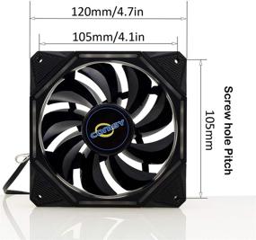 img 1 attached to 🌬️ CONISY 120mm RGB LED PC Case Fan: Ultra-Quiet Cooling for Desktop Computers