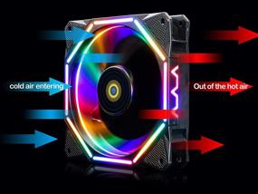 img 2 attached to 🌬️ CONISY 120mm RGB LED PC Case Fan: Ultra-Quiet Cooling for Desktop Computers