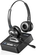 leitner officeally lh275 dual-ear wireless office telephone headset with noise canceling mic - compatible with cisco, polycom, yealink, avaya & more! logo