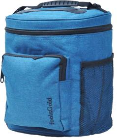 img 3 attached to 🧶 FoolsGold Pro Easy Carry Teal Dual Slot Knitting Bag with Organiser Sections and Zip Pocket: Perfect for Wool and Yarn Storage
