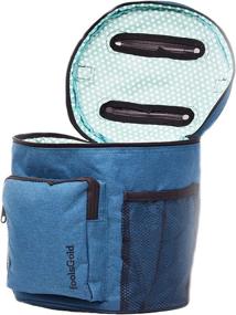 img 2 attached to 🧶 FoolsGold Pro Easy Carry Teal Dual Slot Knitting Bag with Organiser Sections and Zip Pocket: Perfect for Wool and Yarn Storage