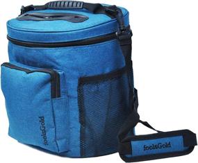 img 4 attached to 🧶 FoolsGold Pro Easy Carry Teal Dual Slot Knitting Bag with Organiser Sections and Zip Pocket: Perfect for Wool and Yarn Storage