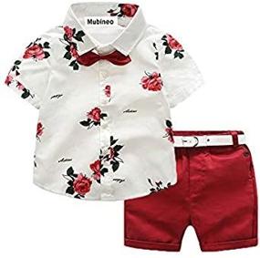 img 4 attached to Toddler Little Bermuda Clothes Z Green Boys' Clothing for Clothing Sets