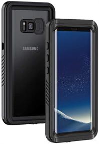 img 4 attached to 📱 Lanhiem Samsung Galaxy S8+ Plus Case - IP68 Waterproof Dustproof Shockproof Full Body Protective Cover with Built-in Screen Protector and Clear Underwater Seal (Black)