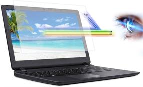 img 4 attached to 👀 2PC Pack 15.6 inch Blue Light Blocking Laptop Screen Protector - Reduce Eye Strain with Blue Light Filter for Notebook Computer Screen 15.6” Display 16:9