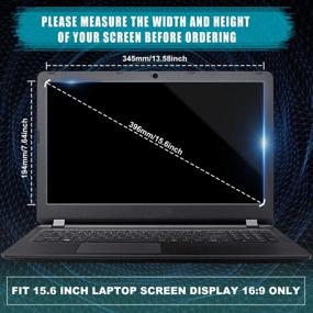 img 3 attached to 👀 2PC Pack 15.6 inch Blue Light Blocking Laptop Screen Protector - Reduce Eye Strain with Blue Light Filter for Notebook Computer Screen 15.6” Display 16:9