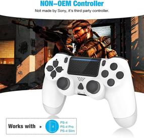 img 2 attached to 🎮 Enhance Your Gaming Experience with Y Team Dual Vibration Gamepad: Wireless Controller for PS4 with Built-in 1000mah Rechargeable Battery